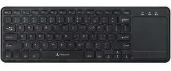 Bezdrátová klávesnice Triadyn ERIS s touchpadem 2,4 GHz Černá