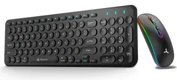 Bezdrátová sada Triadyn DAPHNIS Klávesnice Draco a myš Eirene 1600DPI RGB Bluetooth + 2.4GHz Černá