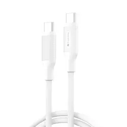 Kabel Encore Energy 2x USB-C PD pro nabíjení a přenos dat 100cm bílý 60W MD-60CC1W