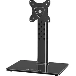 Nový stojan noha držák stůl Triadyn SoloBase R pro jednotlivý monitor televizor 13-32" ergonomický nastavitelný otočný TRD-BLK-R1ST-13"-32"