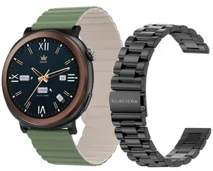 Smartwatch GlacierX Theron Black + pásek GX-T248