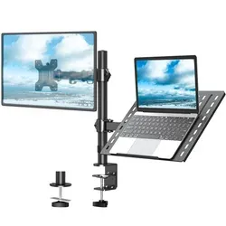 Stolní držák Triadyn DuoMount na monitor a laptop, ergonomický nastavitelný otočný TRD-BLK-2ST-13"-32"